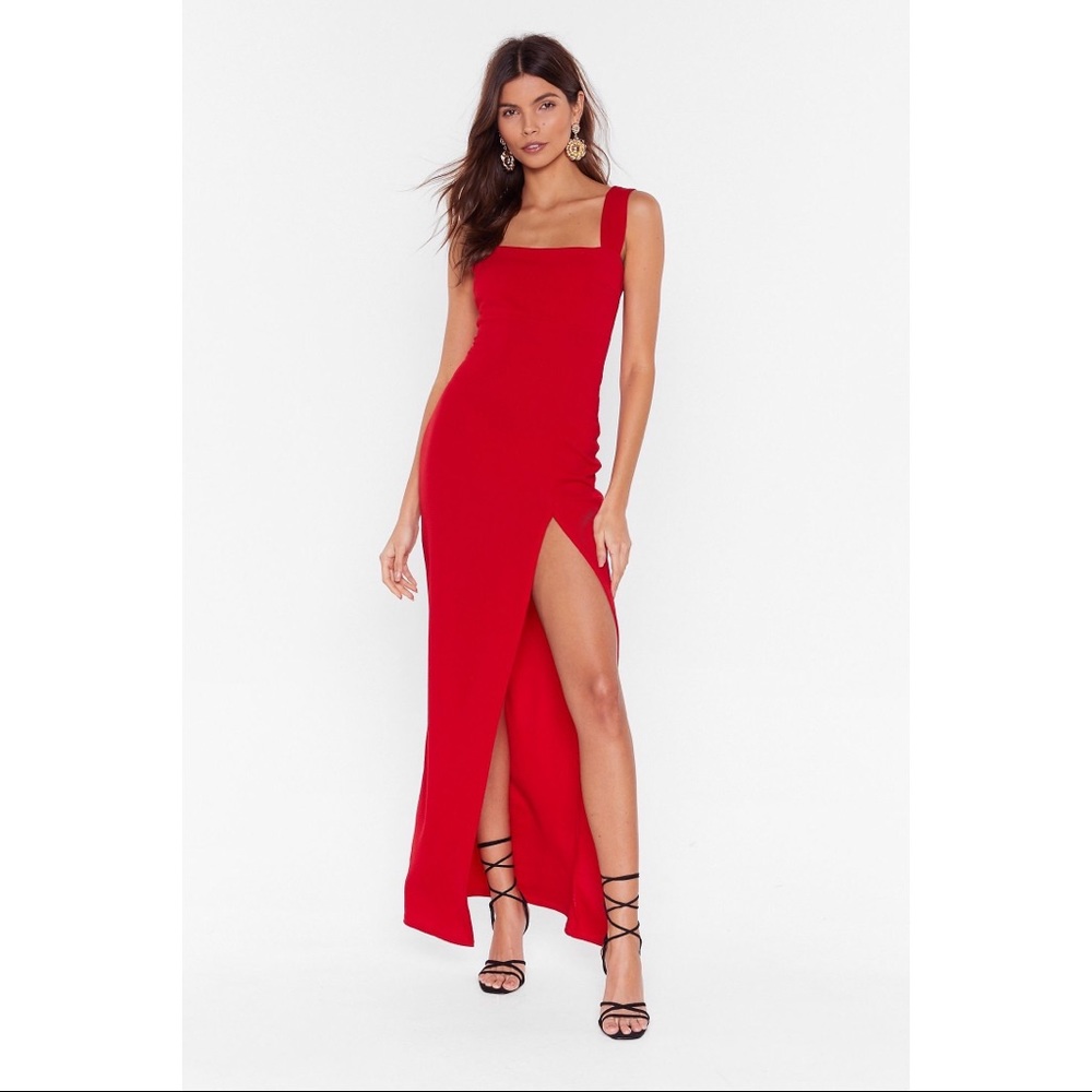 Red Formal Dress, Red Sleeveless Maxi Dress
